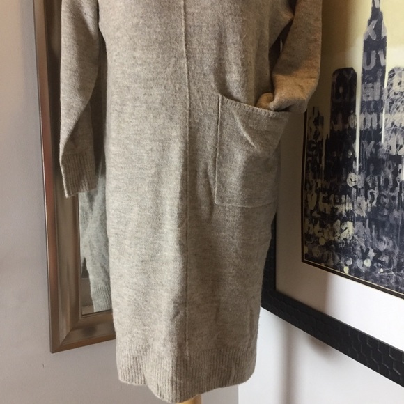 Boxy Dreamers tan knit sheath sweater dress - Picture 3 of 13